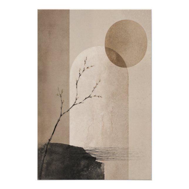 Neutral Japandi Poster – Minimalist Wabi Sabi (Anverso)