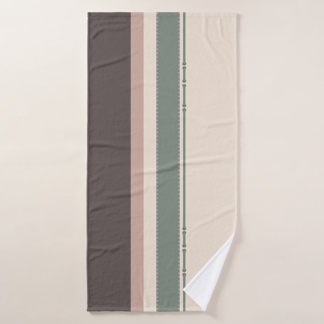 Neutral Minimalist Striped – Simple and Sleek (Toalla de baño)