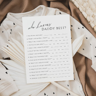 Neutral que conoce la tarjeta de juego Baby Shower