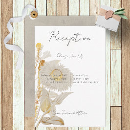 Neutral Tan Wildflowers Recepción moderna