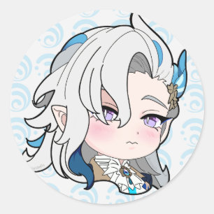 Neuvillette Pegatina Chibi