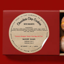 Nevada Cottage Law Food label pegatina