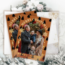 Nevada de árbol de navidad de Feliz Flama foto mar