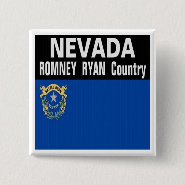 NEVADA es botón del país de Romney Ryan (Anverso)