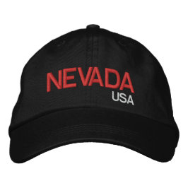 Nevada USA Embroided Gorra Black Gorra