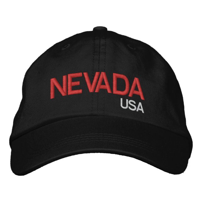 Nevada USA Embroided Gorra Black Gorra (Anverso)