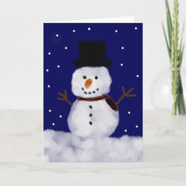 Nevado las tarjetas del día de fiesta del muñeco