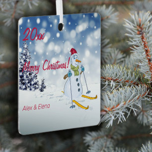 Nevados de árbol de Navidad Metalizado Ornamento c