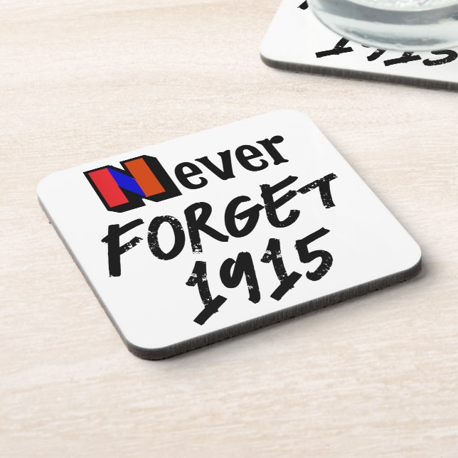 Never Forget 1915 Posavasos para Bebidas (Lado Izquierdo)