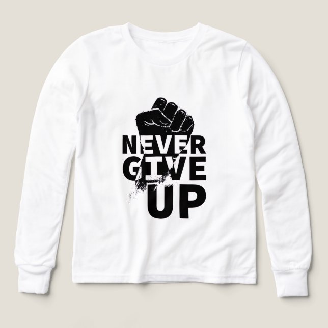 Never Give Up – Motivational Quote Design (Diseño frontal)