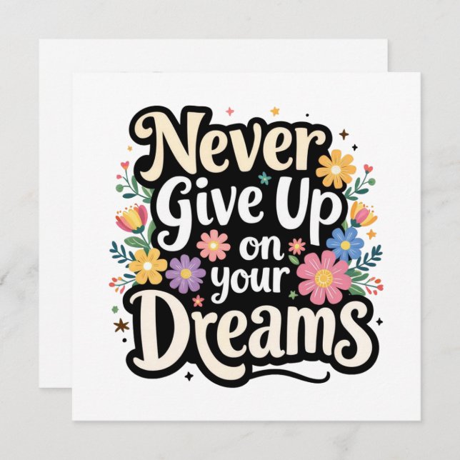 Never Give Up On Your Dreams (Anverso / Reverso)