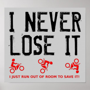 Never Lose It Cartel Señal Moto Motocross Dirt Bik