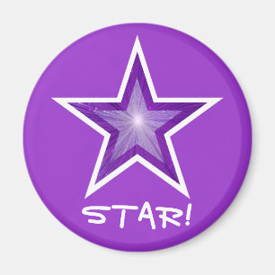 Nevera morada 'STAR!', imán alrededor de morado