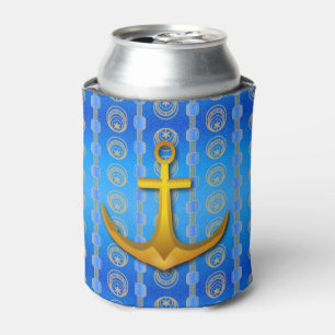 Neverita de bebidas cerúleo azul del ancla del or