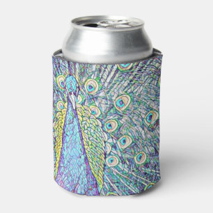 Neverita de bebidas con diseño del pavo real de l