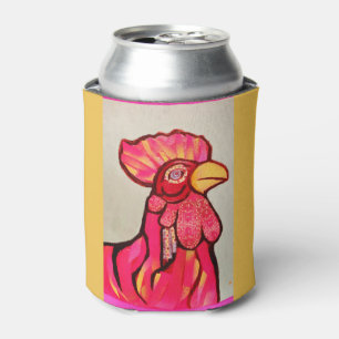 Neverita de bebidas de encargo con el gallo rojo