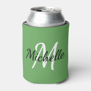 Neverita de bebidas de encargo verde y blanco del