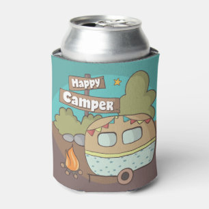 Neverita de bebidas del campista contento