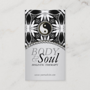 New Age Yin Yang Black White Batik - Tarjeta de pr