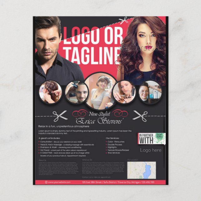 New Barber Shop Flyer Design (Frente)