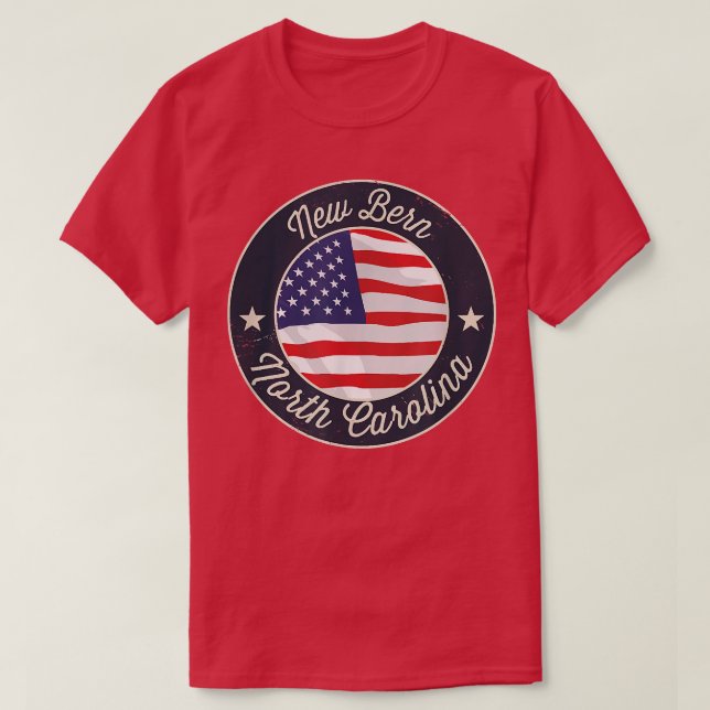 New Bern - Camiseta conmemorativa patriótica de Ca (Diseño del anverso)