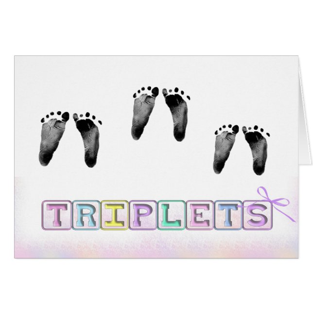New Birth Triplets Footprints (Anverso (Horizontal))