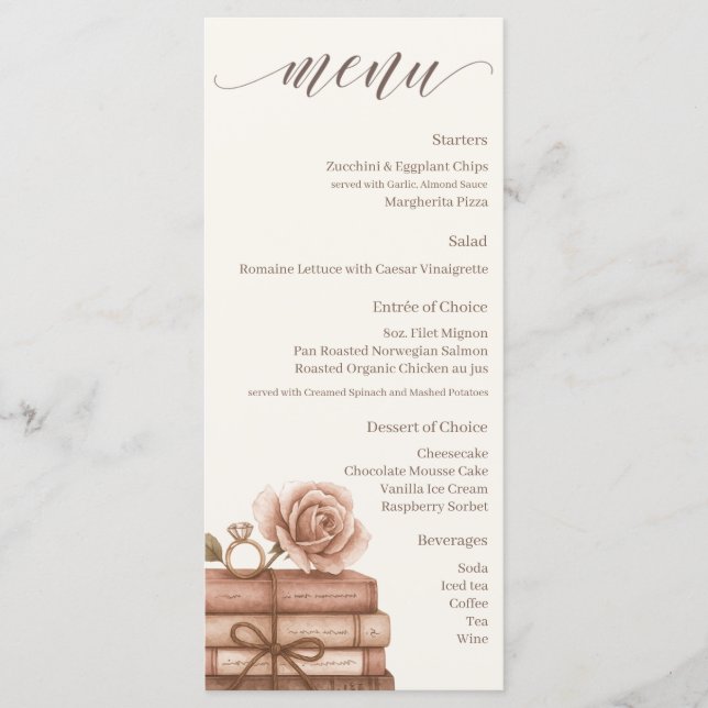 New Chapter Bridal Shower Menu (Anverso)