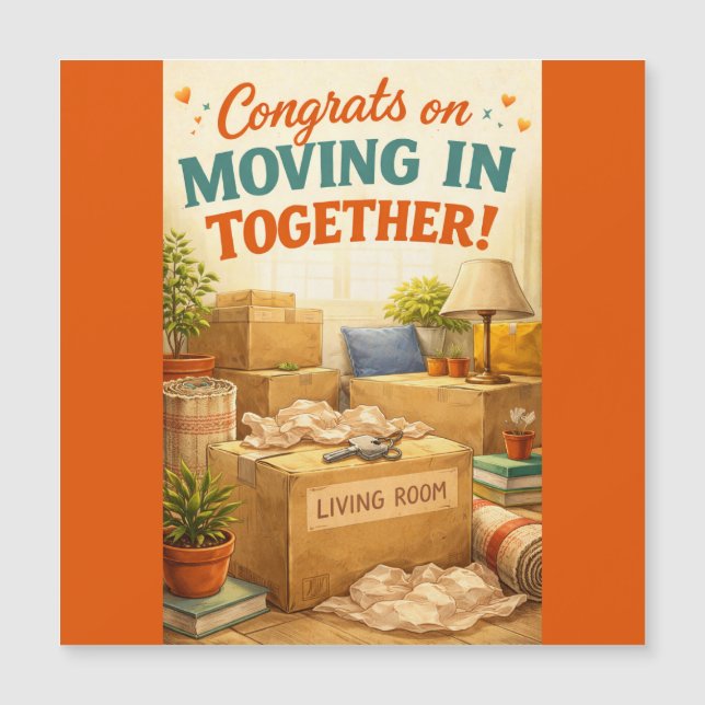 New Home/Moving In Congratulations Magnetic Card (Anverso)