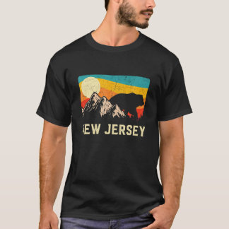 New Jersey Nature Wild Bear Retro Sunset Hiking