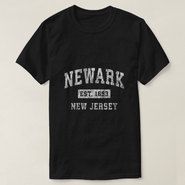 New Jersey NJ Vintage Establecimiento De Deportes  (Diseño del anverso)
