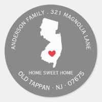 NEW JERSEY | Nuevo Pegatina de etiquetas de direcc