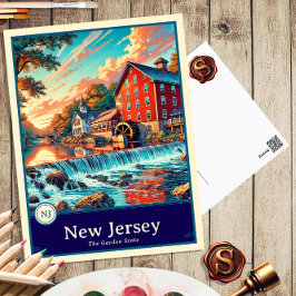New Jersey | Postal con cubierta de estilo anime
