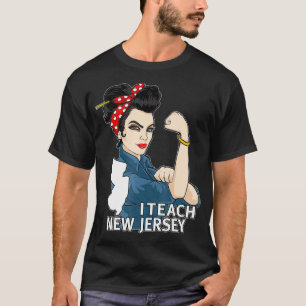 New Jersey Red For Ed Black Hair Strong Teacher Gi