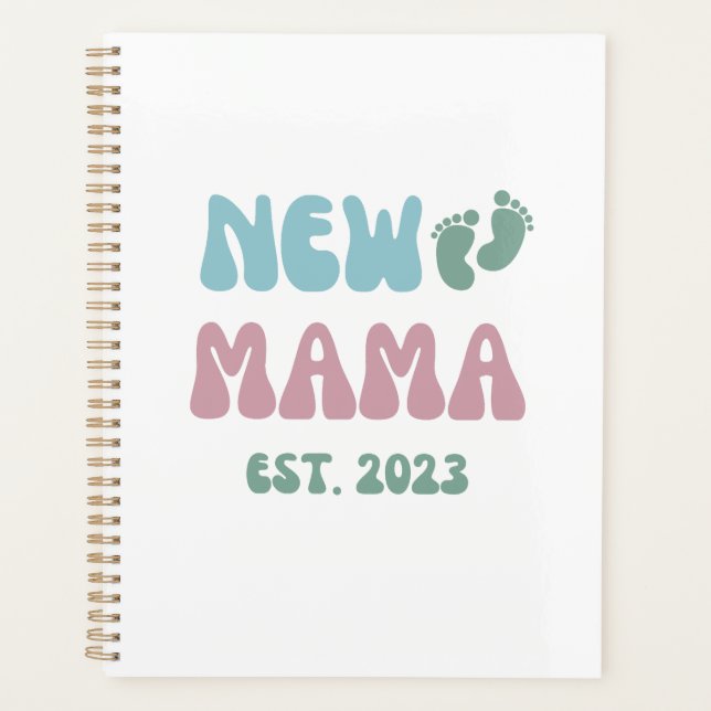 New Mama Est 2023 - Planificador con enlace de oro (Anverso)