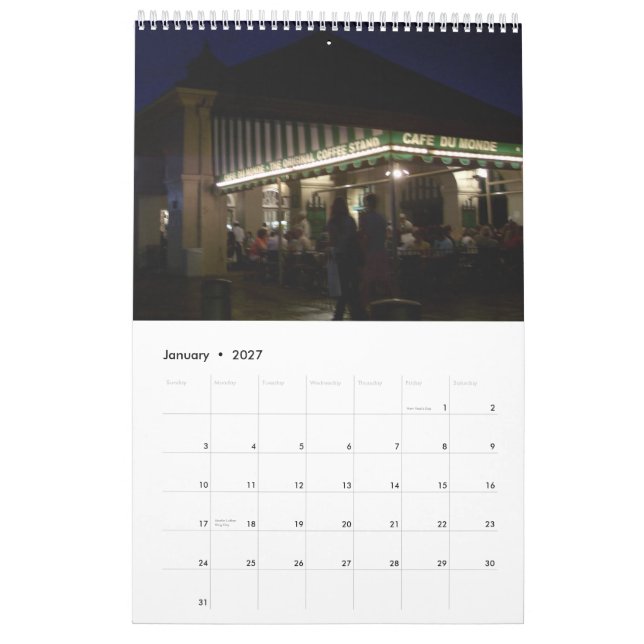 New Orleans, calendario del barrio francés 2012 (Jan 2027)