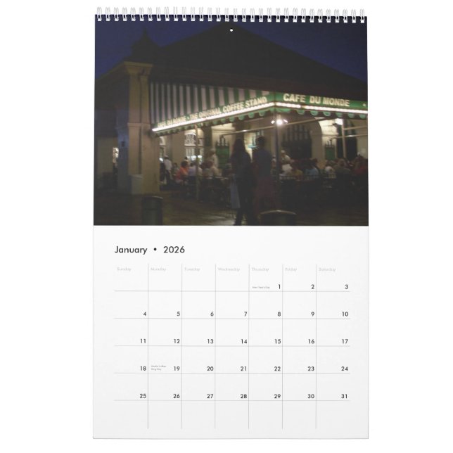 New Orleans, calendario del barrio francés 2012 (Jan 2026)