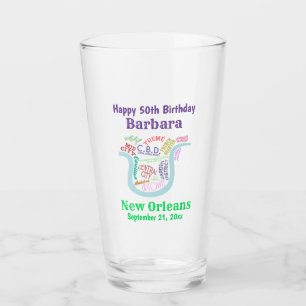 New Orleans Map Birthday Party Favor Beer Pint