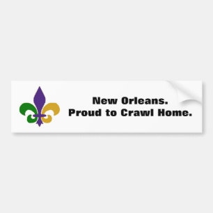 New Orleans orgullosa arrastrarse pegatina para el