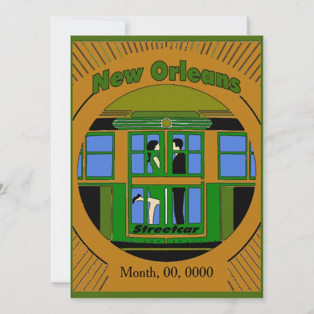 New Orleans Streetcar Art Deco (Anverso)