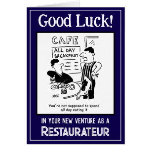 New Venture como Restaurateur. Tarjeta de buena su