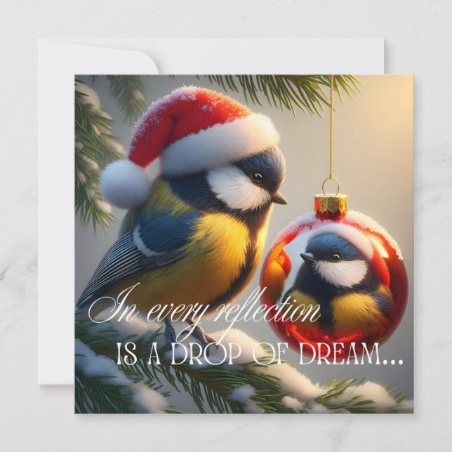 New Year's card with a bird (Anverso)