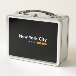 New York City, New York Metalizado Lunch Box