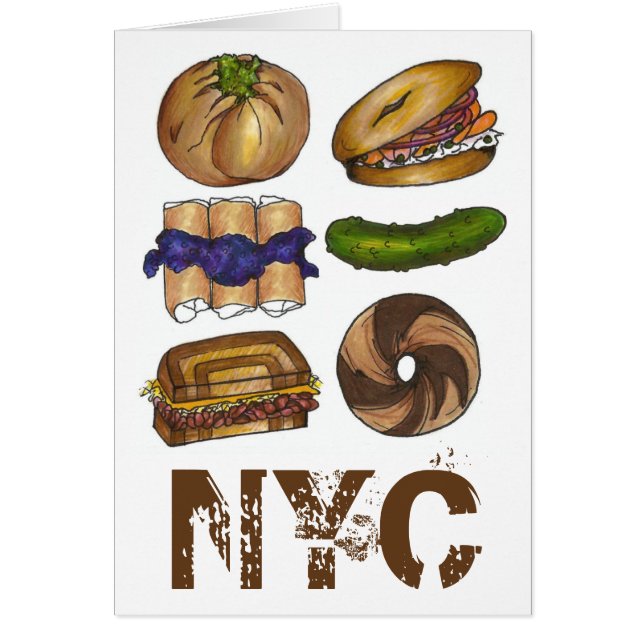 New York Foodie NYC Judío Deli Pickle Bagel Knish (Frente)