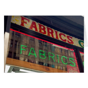 New York NYC Neon Rótulo Garment District Fabrics
