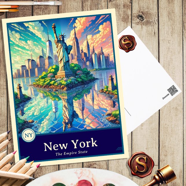 New York | Postal con cubierta de estilo anime (Subido por el creador)