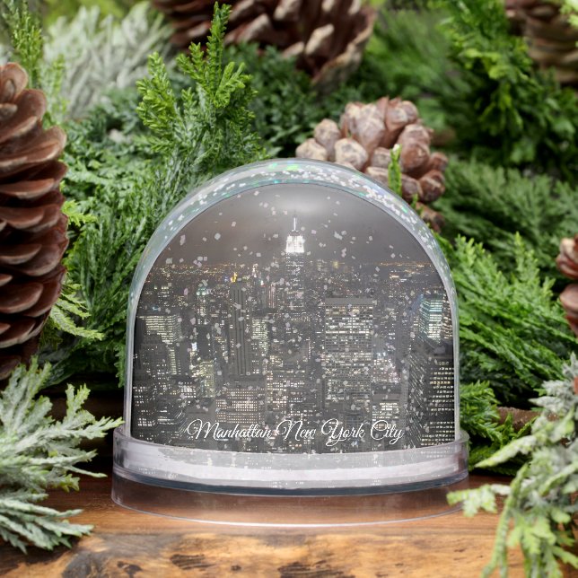 New York Snow Globe Custom NYC Empire Snowglobe (Invierno)