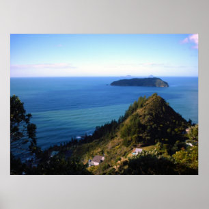 New Zealand Posters Top of Mt Paku Tairua