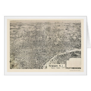 Newark, mapa panorámico de NJ - 1895