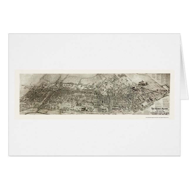 Newark, mapa panorámico de NJ - 1907 (Anverso (Horizontal))