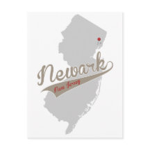 Newark, New Jersey - mapa del Pin - POSTAL